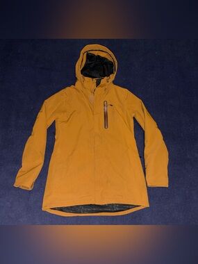 Volcom Gore-Tex Hooded Jacket adult Large slim fit Tan Waterproof Coat